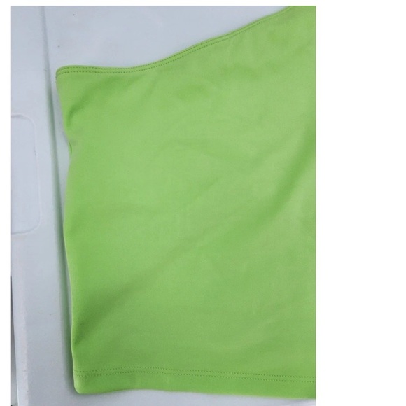 NWT Nike Jordan Asymmetric One-Shoulder Active Crop Top - Neon Green, Size L - Picture 7 of 7